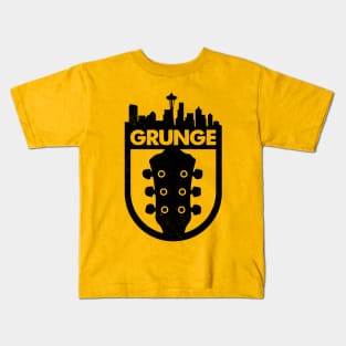 Grunge Music - Seattle Skyline Kids T-Shirt